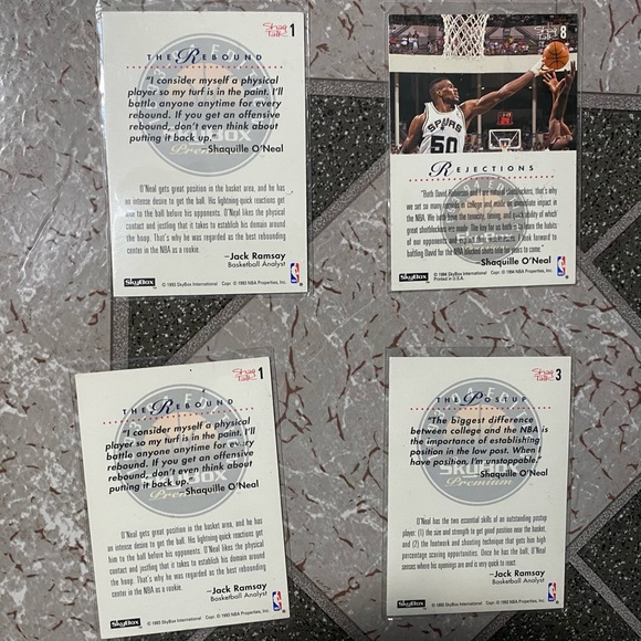 1993-94 NBA Skybox Premium Cards Shaq Talk Insert 4 Card Lot - Picture 10 of 11